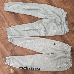 Adidas Kids Light Gray Joggers with Logo